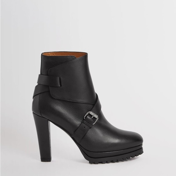 ALLSAINTS Esma Boot Heels Black Leather Made in Portugal Size 36 EU - Picture 4 of 16
